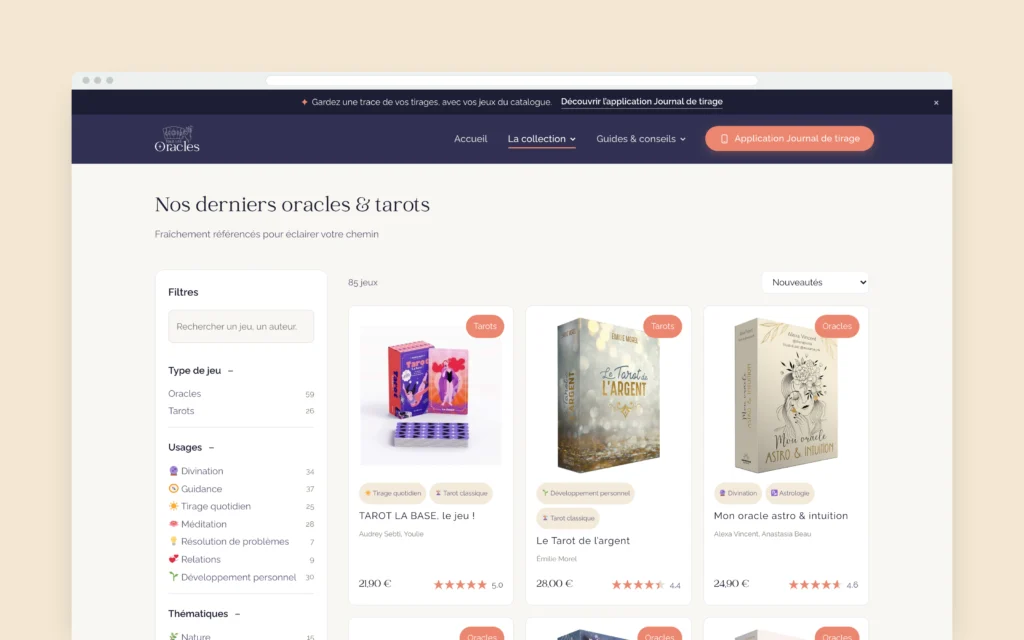 Catalogue du site Tous les oracles sur ordinateur, avec prix et notes des jeux